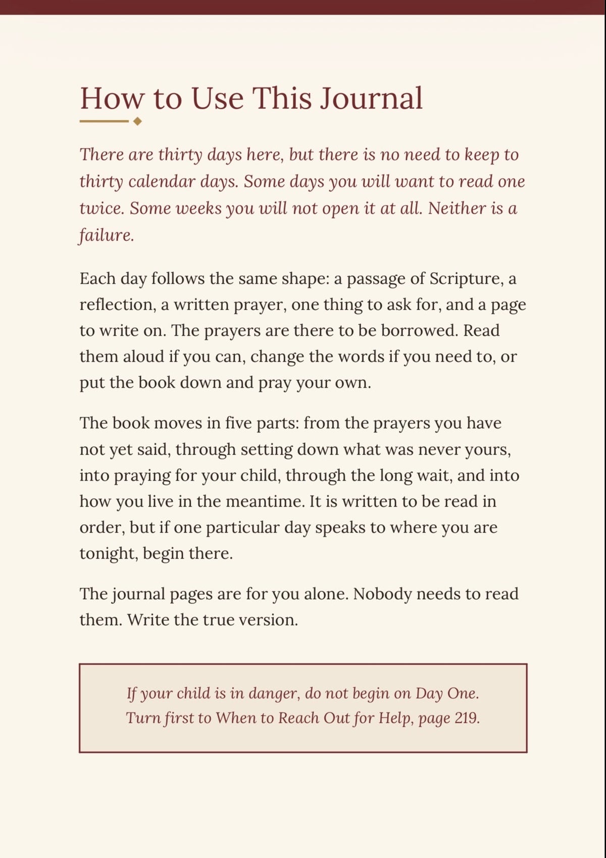 The Door Is Still Open - 30 Day Journal for PARENTS